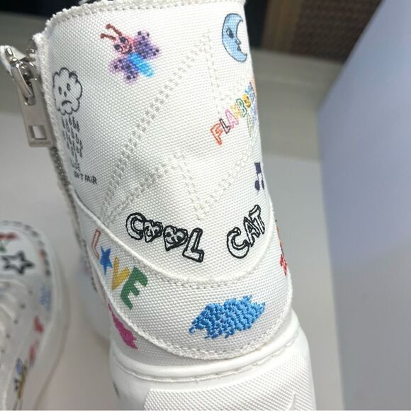 Zadig and Voltaire LA Flash Platform ZV1747 High Tops‎ White/multicolor, 5 NIB - Picture 6 of 14